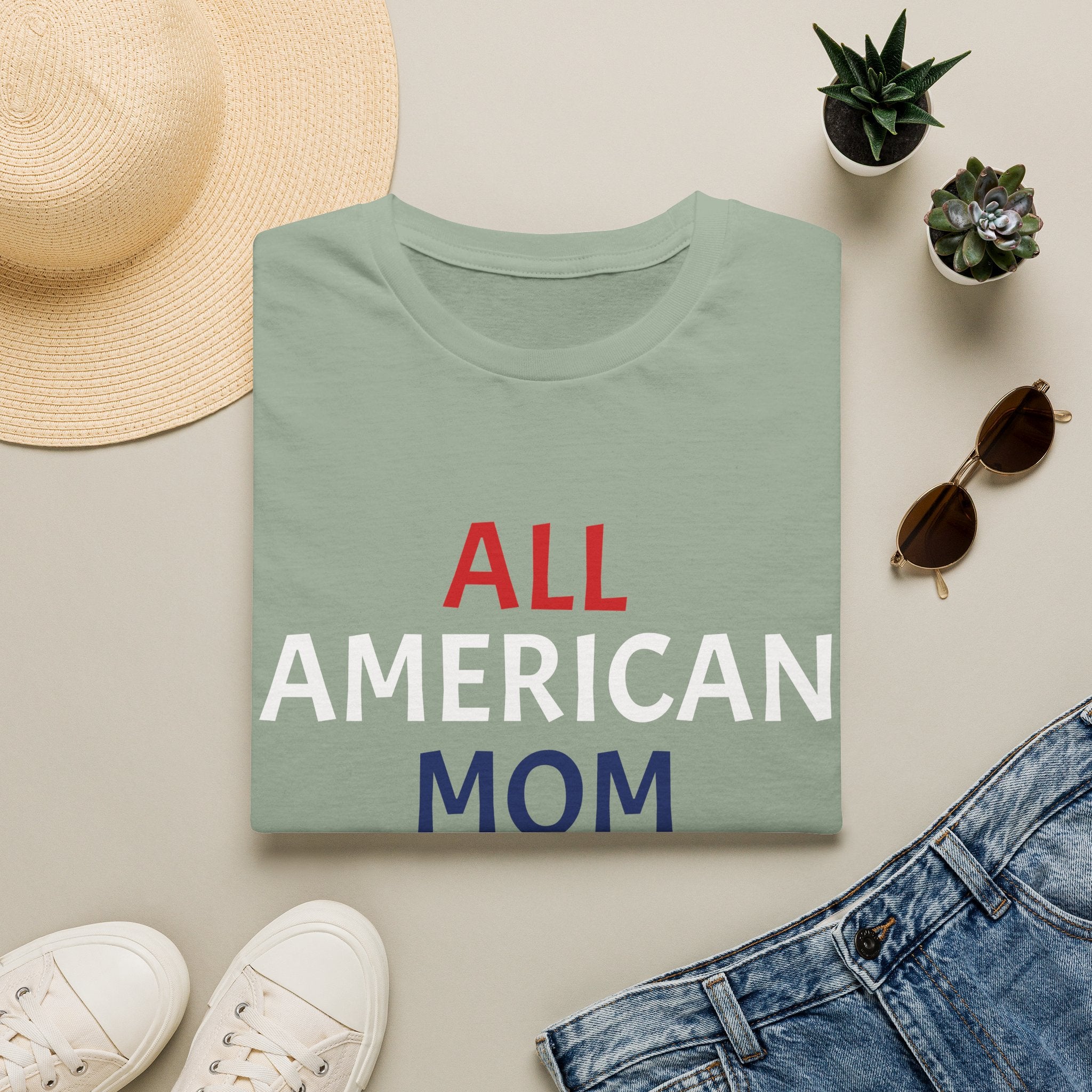 All American Mom - Unisex Softstyle T-Shirt