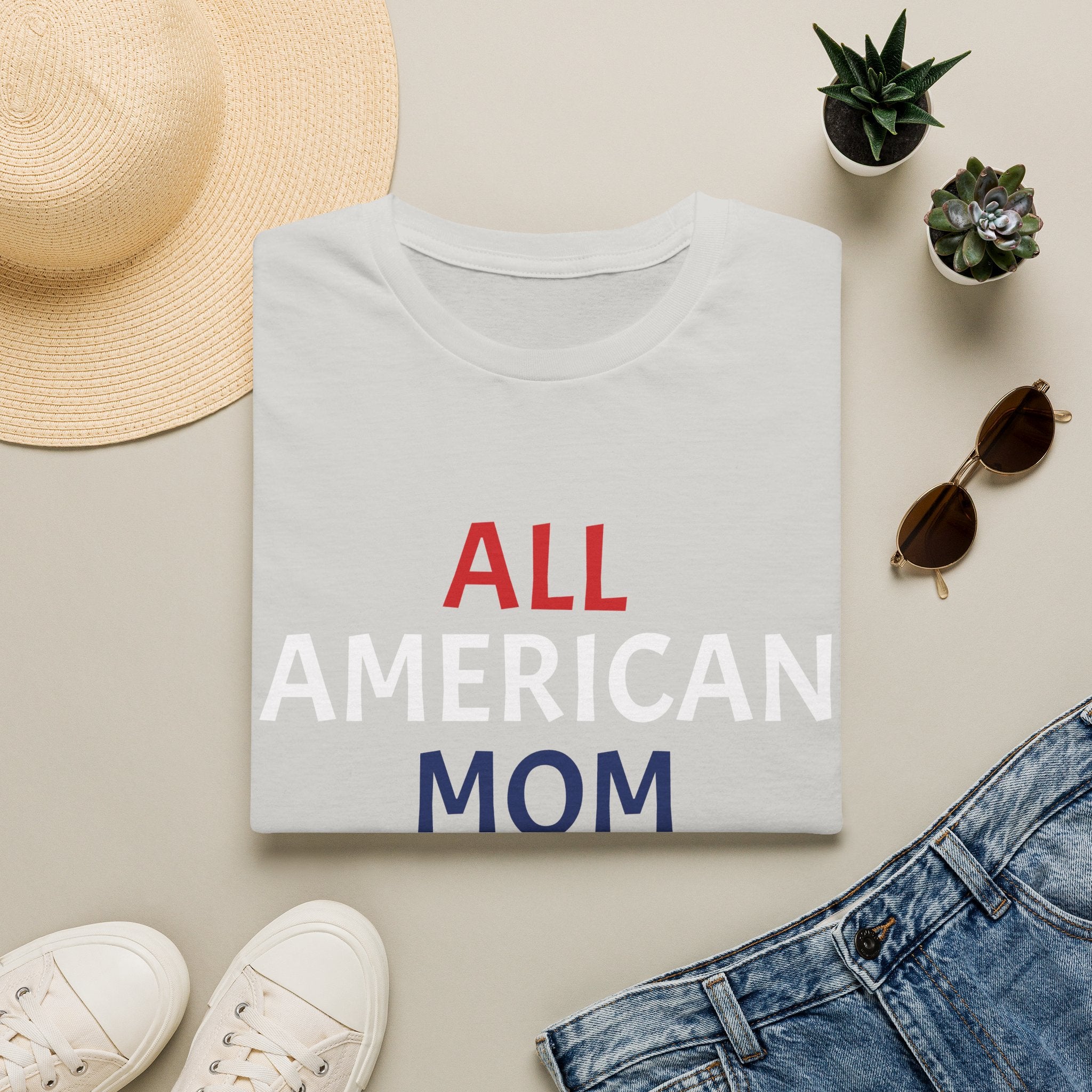 All American Mom - Unisex Softstyle T-Shirt
