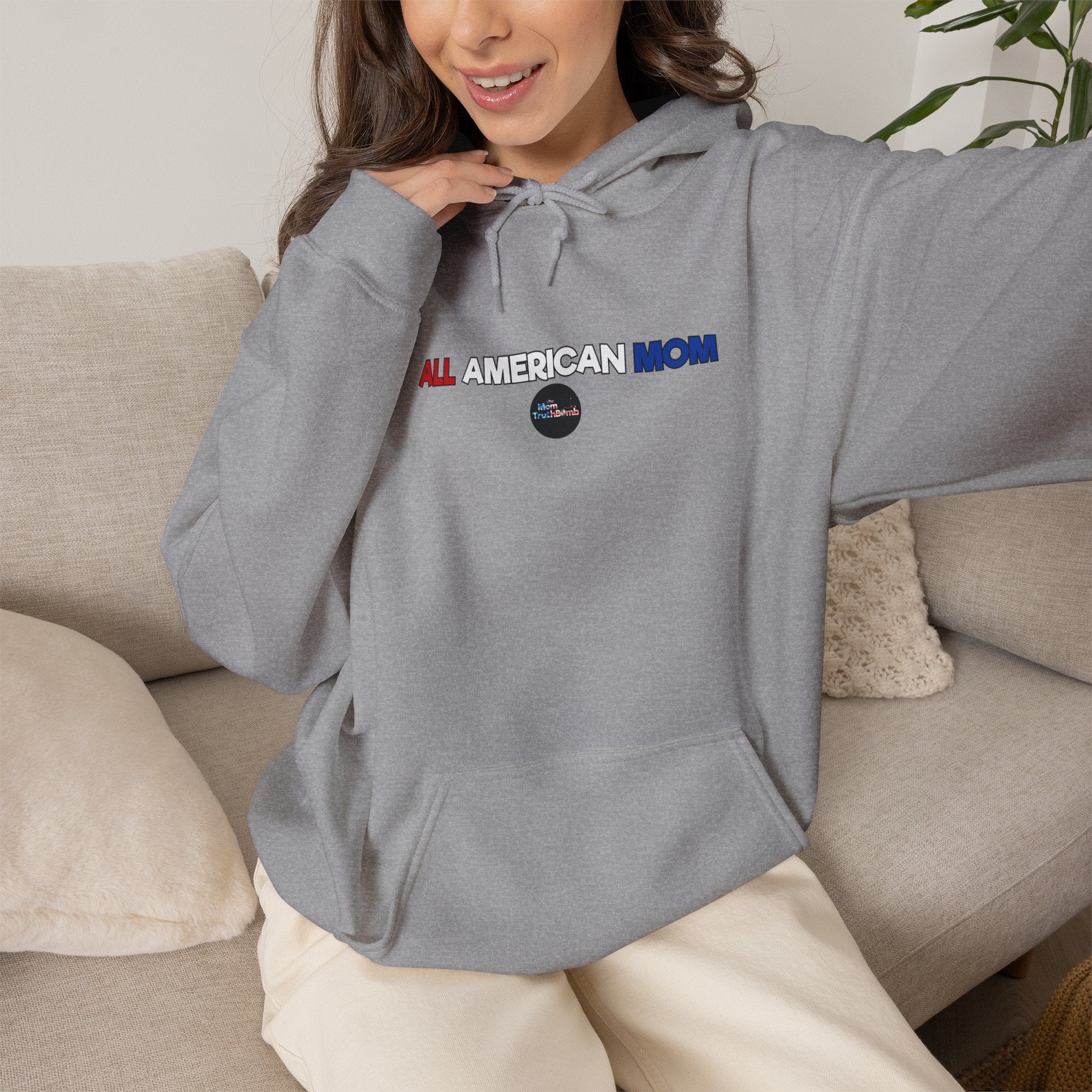 All American Mom - Unisex Heavy Blend™ Hooded Sweatshirt