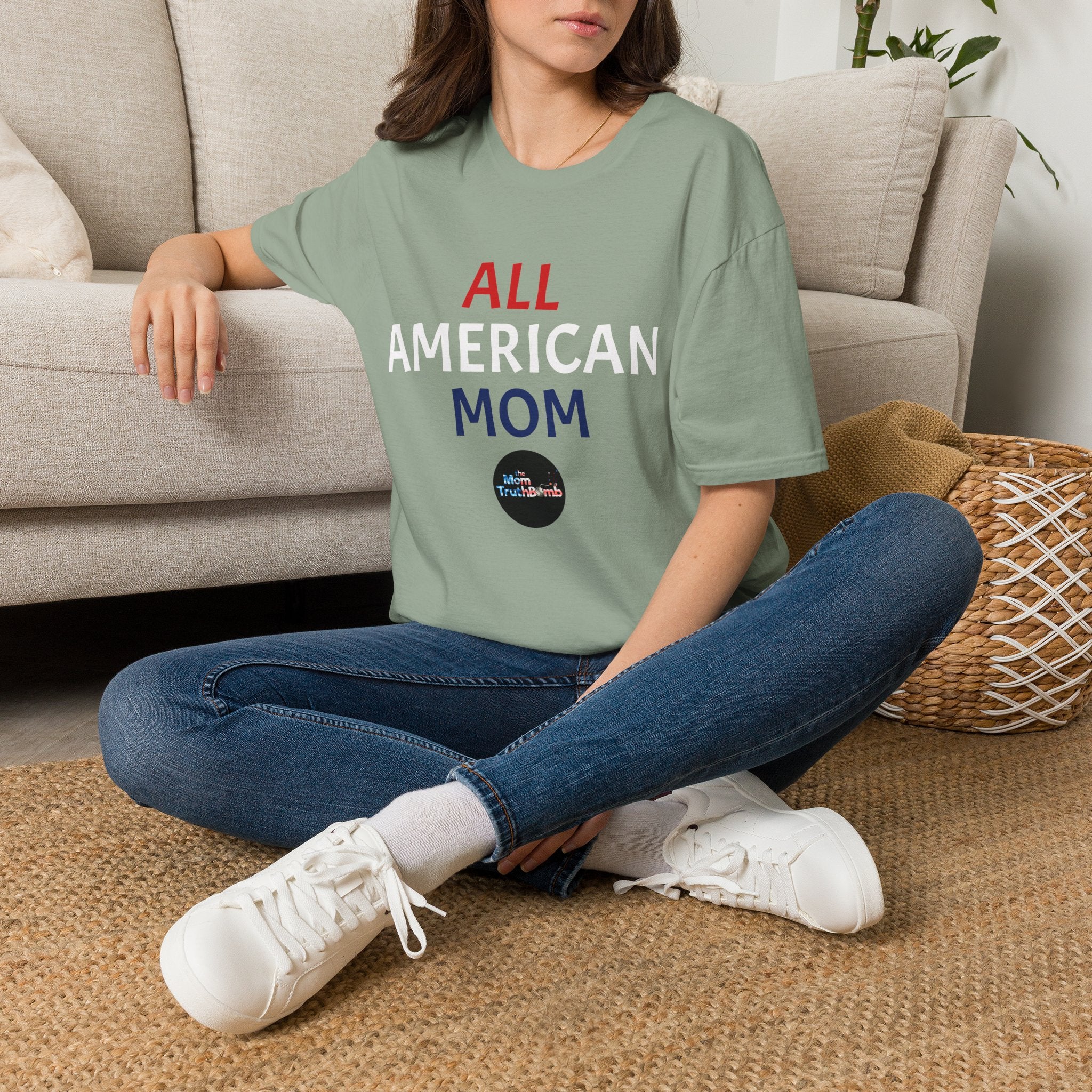 All American Mom - Unisex Softstyle T-Shirt