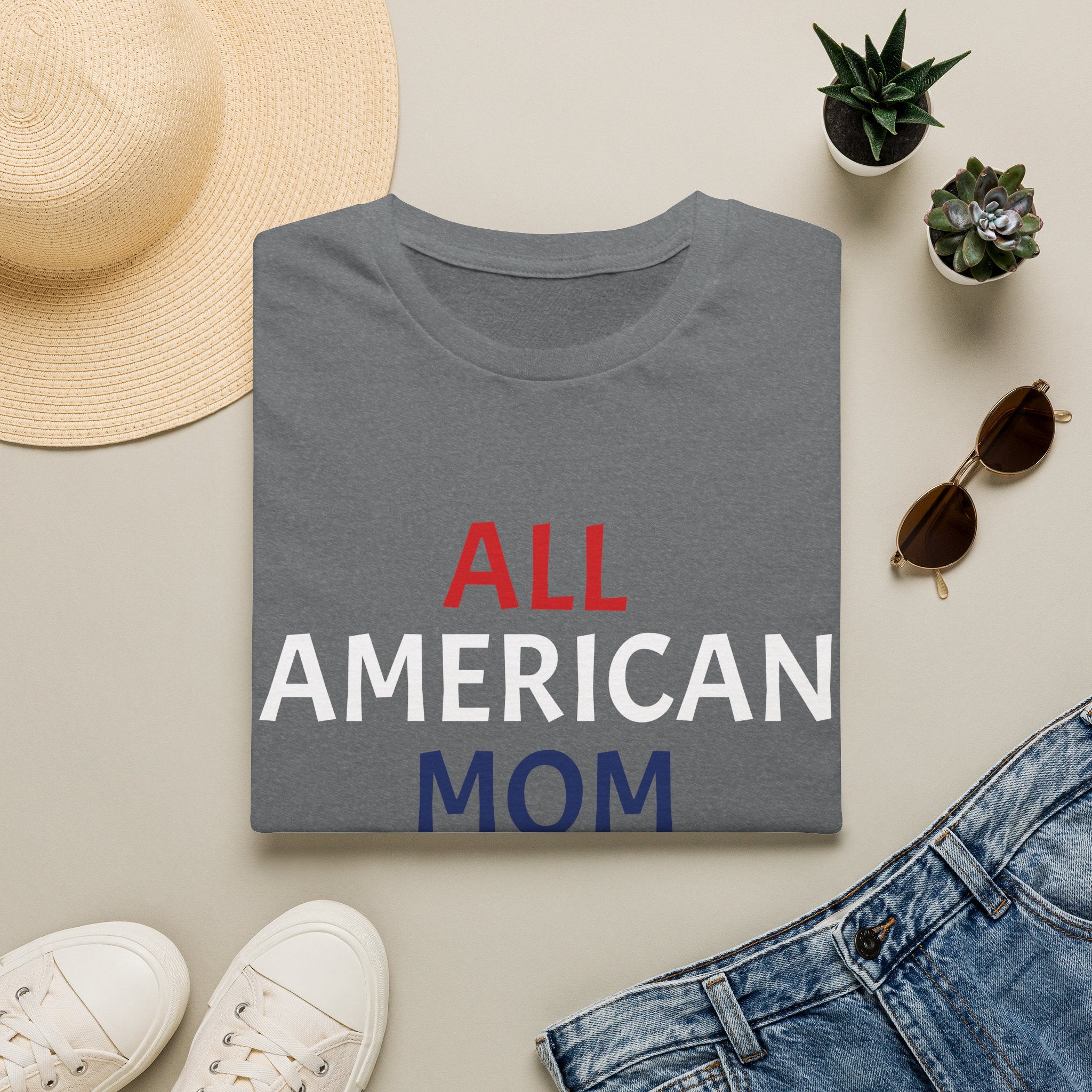 All American Mom - Unisex Softstyle T-Shirt