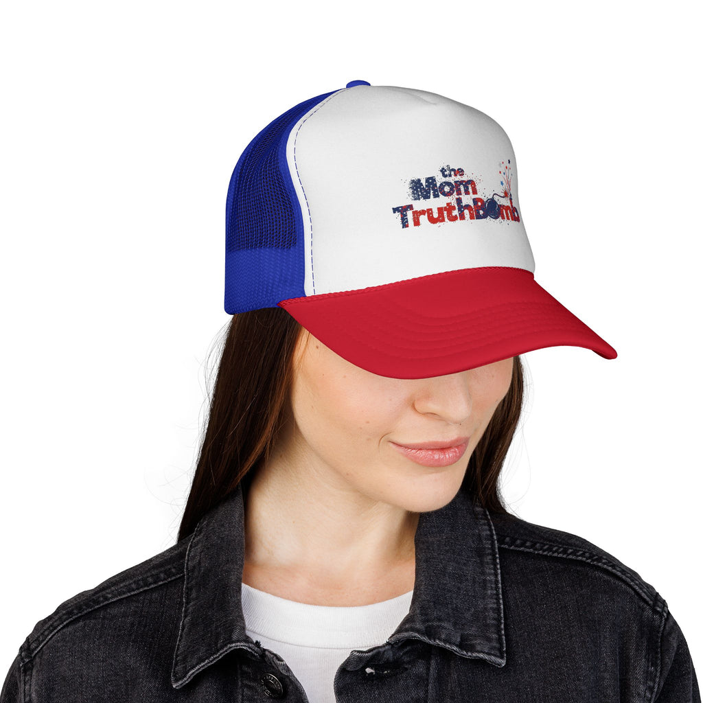 the Mom TruthBomb Fireworks Trucker Cap