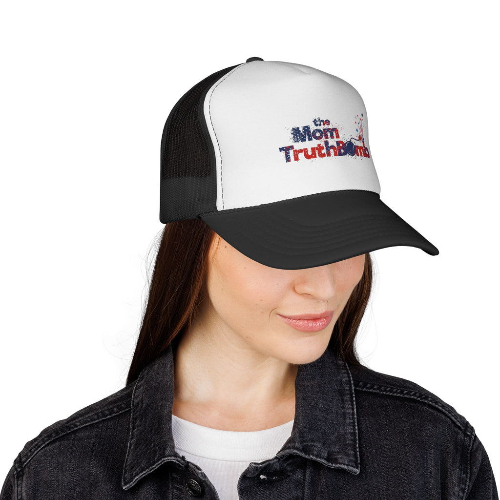 the Mom TruthBomb Fireworks Trucker Cap